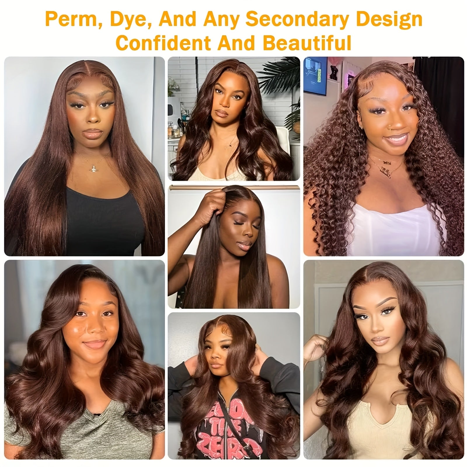250% Density Chocolate Brown Straight Human Hair Wig - 13x5 HD Lace Front, Pre-Plucked Natural Hairline, Brazilian Remy Hair for Women, Long Silky Straight Style, Perfect for Everyday Glamour